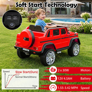 12V Licensed Mercedes-Benz Kids Ride-On Car-Red