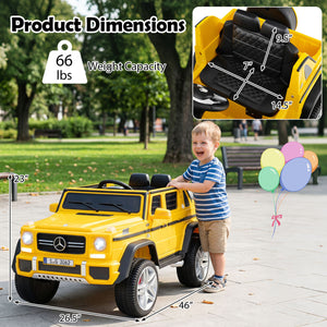 12V Licensed Mercedes-Benz Kids Ride-On Car-Yellow