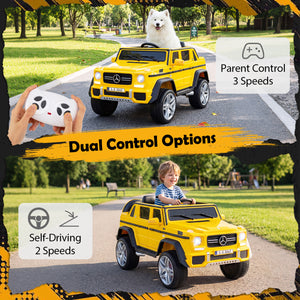 12V Licensed Mercedes-Benz Kids Ride-On Car-Yellow