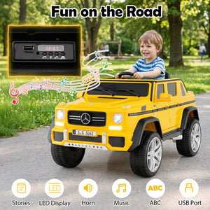 12V Licensed Mercedes-Benz Kids Ride-On Car-Yellow