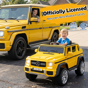 12V Licensed Mercedes-Benz Kids Ride-On Car-Yellow
