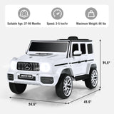 12V Mercedes-Benz G63 Licensed Kids Ride On Car with Remote Control-Red