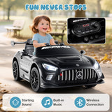12V Ride on Car Truck Licensed Chevrolet with Remote Control Gift for 3+-Black