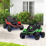 12V Ride on Car Electric UTV with Remote and Music for Big Kids-Red