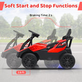 12V Ride on Car Electric UTV with Remote and Music for Big Kids-Pink