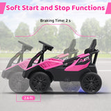 12V Ride on Car Electric UTV with Remote and Music for Big Kids-Green