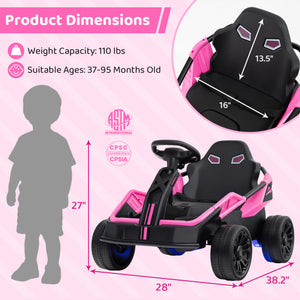 12V Ride on Car Electric UTV with Remote and Music for Big Kids-Pink
