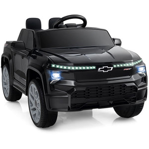 12V Ride on Car Truck Licensed Chevrolet with Remote Control Gift for 3+-Black