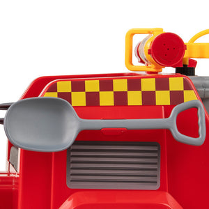 12V Ride on Fire Truck Powered Car with Water Gun and Interphone-Red