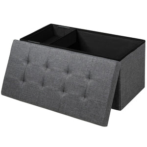 31.5 Inch Fabric Foldable Storage with Removable Storage Bin-Dark Gray