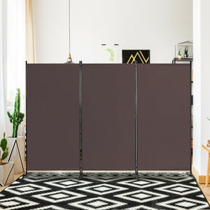 3-Panel Room Divider Folding Privacy Partition Screen for Office Room-White