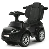 3 in 1 Ride on Push Car Toddler Stroller Sliding Car with Music-Black