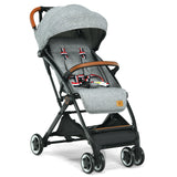 Lightweight Aluminium Frame Baby Stroller with Net-Beige