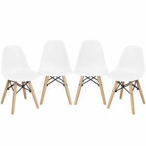 4 PCS Children Chair Set Medieval Style Dining Chairs with Wood Legs