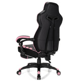 Adjustable Gaming Chair with Footrest for Home Office-Blue