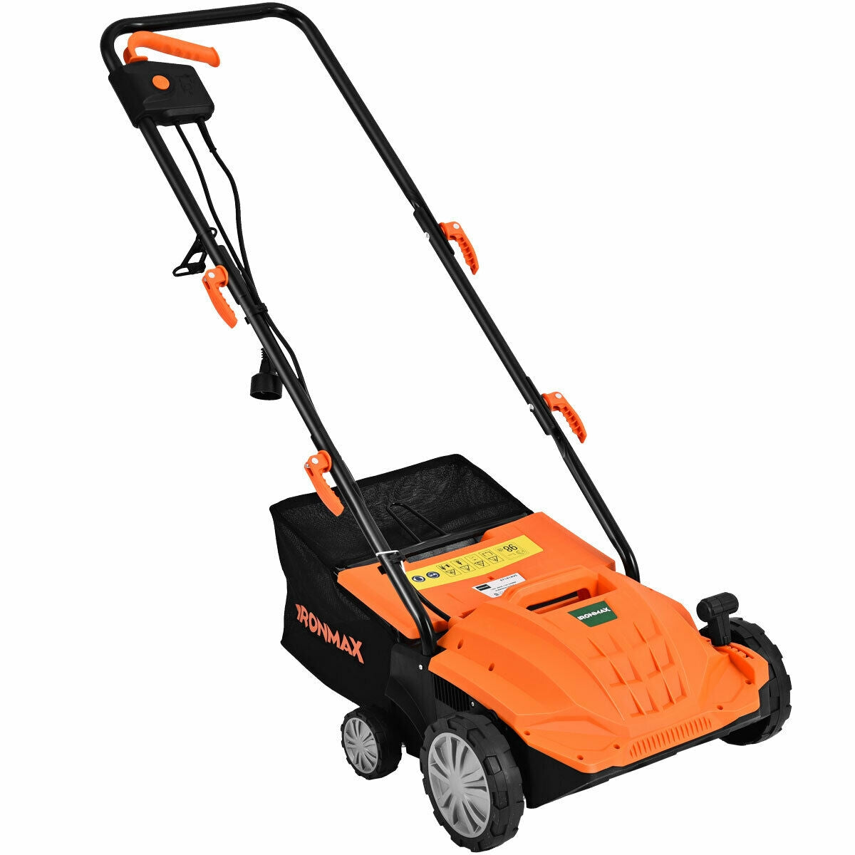 13 Inch 12 Amp Electric Scarifier with Collection Bag and Removable Blades-Green