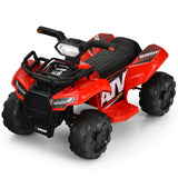 6V Kids ATV Quad Electric Ride On Car with LED Light and MP3-Green