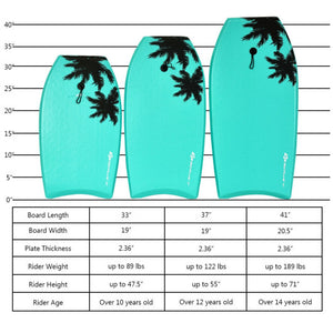 33 Inch/37 Inch/41 Inch Lightweight Super Surfing Bodyboard-M