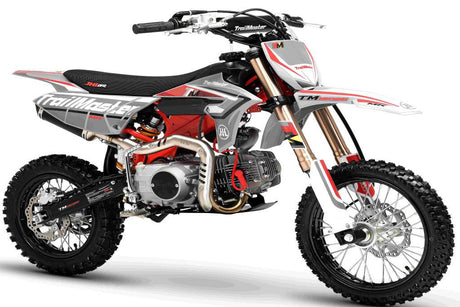 TrailMaster MK125S Pro Series Dirt Bike, 4-Speed Semi-Automatic, Electric Start, Dual Disc Brakes, (14/12) Wheels