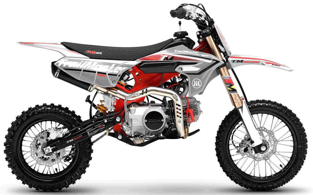 TrailMaster MK125 Dirt Bike 4-Speed Manual Dual Disc Brakes, Electric Start (14/12), Ages 12 and up