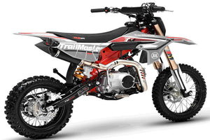 TrailMaster MK125S Pro Series Dirt Bike, 4-Speed Semi-Automatic, Electric Start, Dual Disc Brakes, (14/12) Wheels