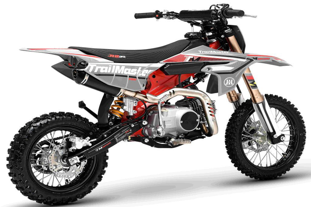 TrailMaster MK125 Dirt Bike 4-Speed Manual Dual Disc Brakes, Electric Start (14/12), Ages 12 and up