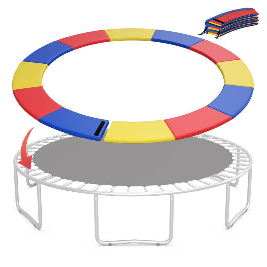 12 Feet Trampoline Pad Replacement Safety Pad with Fixing Straps (Multicolor)
