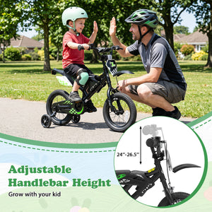 12 Inch Kids Bike Motorcycle-Inspired for Boy Girl Ages 3-4 Years-Black
