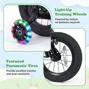 12 Inch Kids Bike Motorcycle-Inspired for Boy Girl Ages 3-4 Years-Black