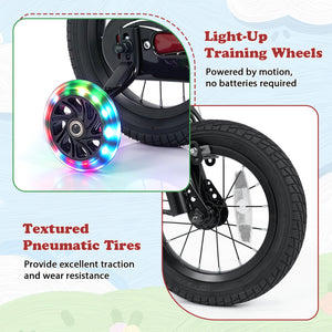 12 Inch Kids Bike Motorcycle-Inspired for Boy Girl Ages 3-4 Years-Red