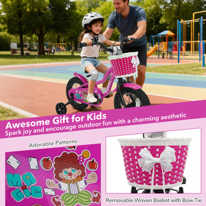 12 Inch Kids Bike with Training Wheels for Aged 3-4 Years Old - Magic Rose