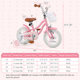 12 Inch Kids Bike with Training Wheels and Basket for Boys Girls 3-4 Years Old