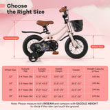 12 Inches Kids Bike with Basket and Adjustable Handlebar for 3-4 Years Old