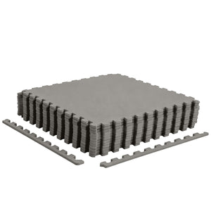 12 Pack Non-Slip Protective Interlocking EVA Foam Floor Tiles-Gray