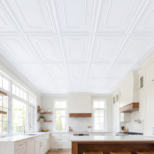 12 Pieces Ceiling Tiles Decorative PVC Ceiling Covering Panels