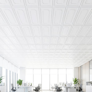 12 Pieces Ceiling Tiles Decorative PVC Ceiling Covering Panels