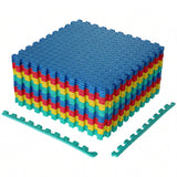 12 Pieces Puzzle Interlocking Flooring Mat with Anti-slip and Waterproof Surface