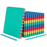 12 Pieces Puzzle Interlocking Flooring Mat with Anti-slip and Waterproof Surface