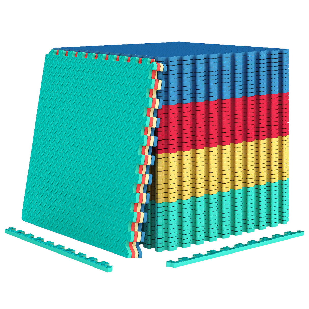 12 Pieces Puzzle Interlocking Flooring Mat with Anti-slip and Waterproof Surface