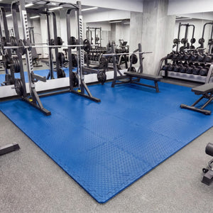 12 Tiles 1/2" Puzzle Exercise Floor Mats-Blue