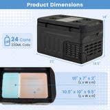 12 Volt Car Refrigerator with Adjustable Range and Divider for Camping RV Travel Fishing Home