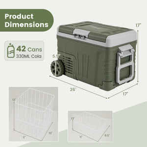 12 Volt Car Refrigerator Portable Car Fridge with Adjustable Range-35L