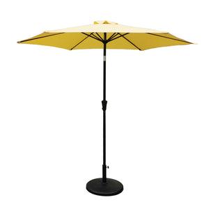 8.8' Outdoor Aluminum Patio Umbrella With 42 Pound Round Resin Umbrella Base by Couch.com
