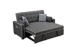 Cody - Modern Fabric Sleeper Sofa With 2 USB Charging Ports And 4 Accent Pillows - Gray by Couch.com