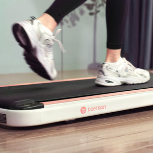 DeerRun A5 Pro Smart 2 in 1 Folding Treadmill Pink with Handrail, 300Lbs