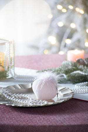 Christmas Ball Ornaments, Glass Decorative Hanging Ball Christmas Tree Ornaments For Holiday Party Decorations (Set of 6) - Pink by Couch.com