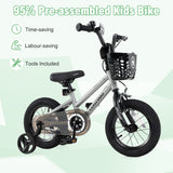12 Inch Kids Bike Adjustable with Transparent Chain Cover for 3-4 Years Old