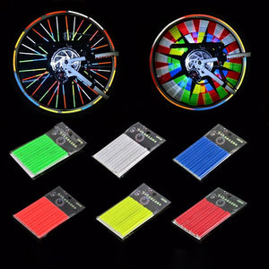 12Pcs Bicycle Light Rim Radio Clip Light Safety Warning Light Strip Safety Cycling Reflective Reflector Bike Accessories Mount Clip Tube Warning Strip Waterproof Bicycle Spoke Reflectors