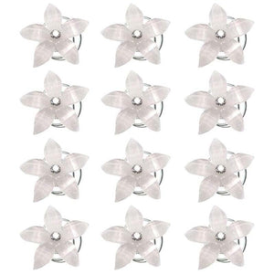 12pcs/lot Swirl Spiral Bridal Wedding Twist Crystal Flower Hair Spin Pins Women Hair Jewelry Girls Accessories Wedding Hair Accessories for Brides and Bridesmaids