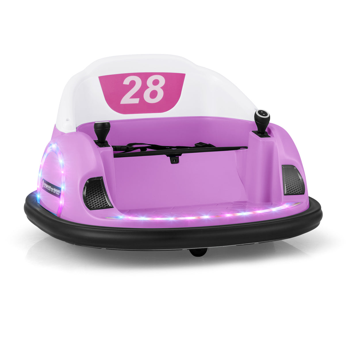 12V 360 ° Ride on Bumper Car for Toddlers with Remote Control-Pink